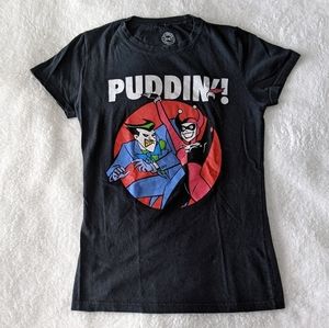 Joker & Harley Quinn "PUDDIN'!" black t-shirt